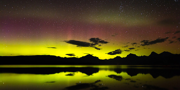 Northern lights Lake McDonald Glacier Park Montana-2979